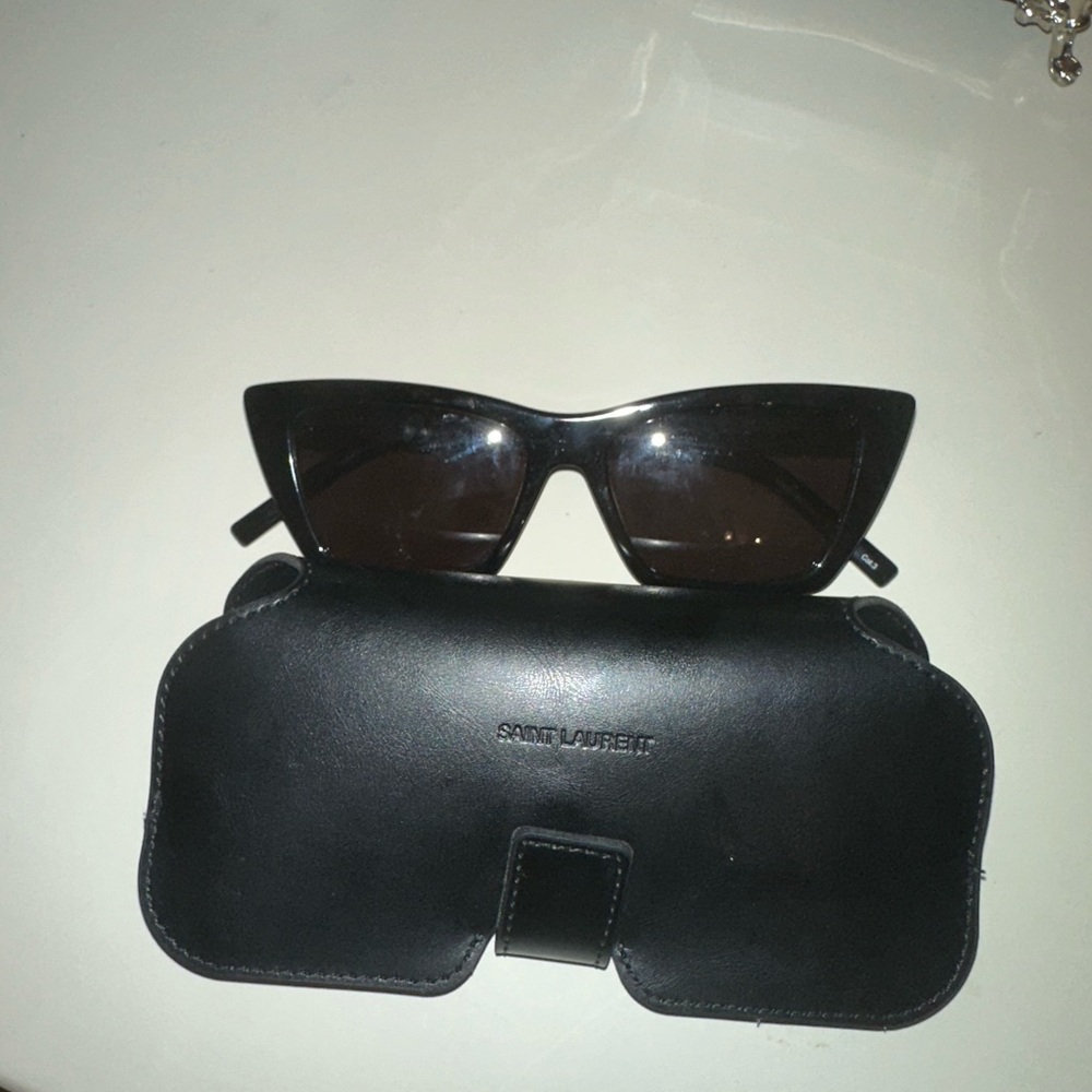 Saint Laurent Black Cat-Eye Sunglasses